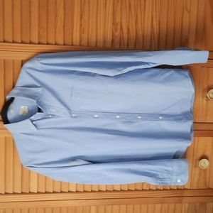 J.Crew Woven All Cotton Long Sleeve Oxford Dress Shirt Size Medium